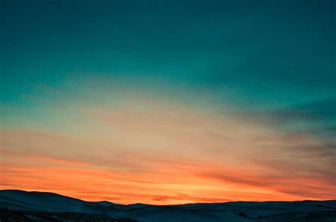 Dawn Dusk Hills Horizon Mountains Nature Sky Sunset 4k Wallpaper