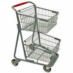 Model 075 Two Basket Convenience Grocery Shopping Cart
