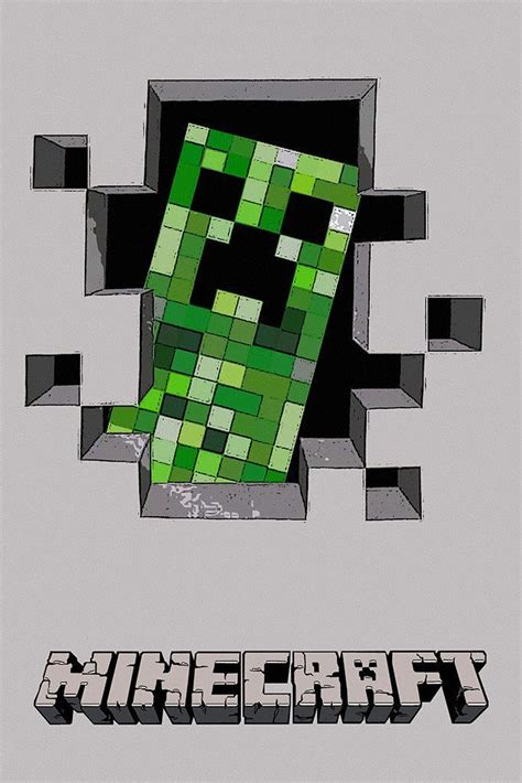 Creeper Minecraft Poster Minecraft Drawings Creeper Minecraft