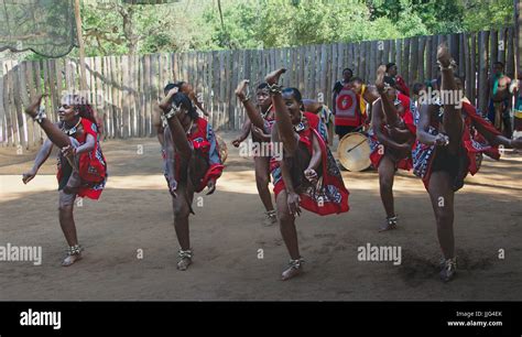 Women Performing Traditional Kick Dance Mantenga Cultural Village