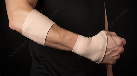 The Left Arm With An Arm Bandage On It And An X Background Picture Of Elbows Background Image