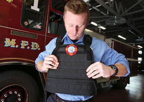Wisconsin Firefighters Wear Ballistic Vests For Protection Law Officer