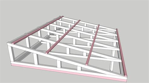 Mono Pitch Truss Layout 3d Warehouse Roof Truss Design Shed Roof