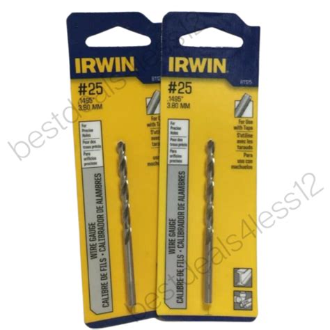 Irwin Wire Gauge 16 19 20 21 25 29 Drill Bit Set Of 9 Ebay