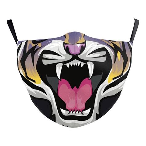 Lsu Tiger Face Mask Animal Face Mask Tiger Face Mask Face Mask