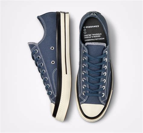 Fragment X Moncler X Converse Chuck 70 Low Blue Le Site De La Sneaker