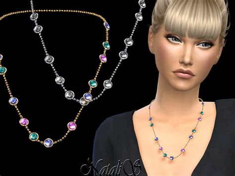 Mixed Gemstones Medium Chain By Natalis At Tsr Sims 4 Updates