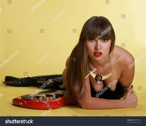Naked Girl Guitar Stock Photo Shutterstock