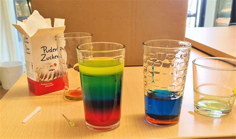 Zucker Experiment Regenbogen Im Glas Ijf Initiative Junge