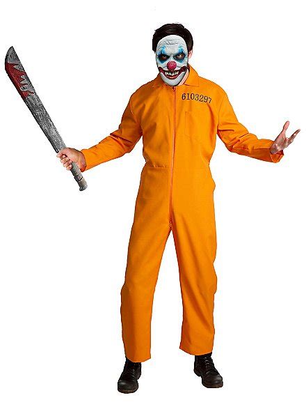 Prisoner Costume Cosplay Costume Halloween Bloody Men Adult Prison