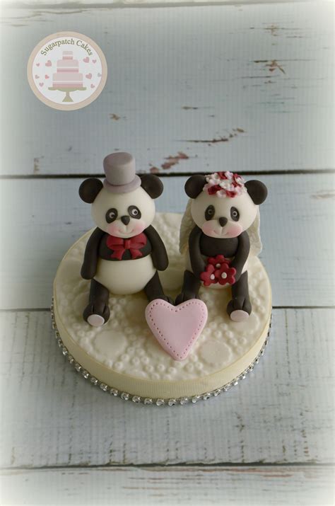 Wedding Cake Topper Panda Wedding Couple Fondant Cake Topper Wedding Cake Toppers Wedding