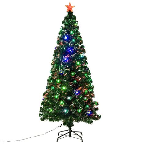 Homcom Pre Lit Noble Fir Artificial Christmas Tree With 230 Tips 24 Pre