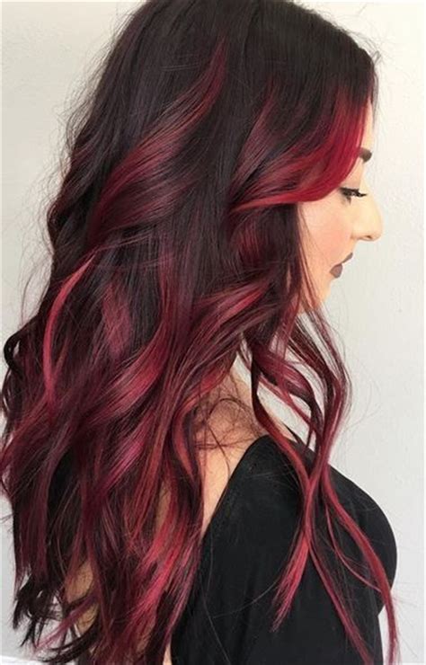 Red Balayage Hair Balayage Brunette Brunette Hair Red Balayage