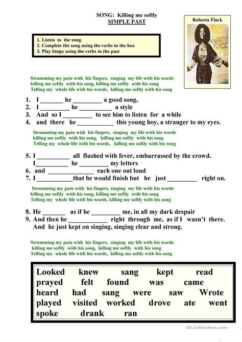 teaching  songs  simple worksheet  esl printable