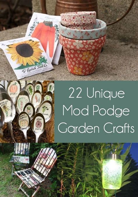Unique Garden Crafts Made With Mod Podge Mod Podge Rocks Modern
