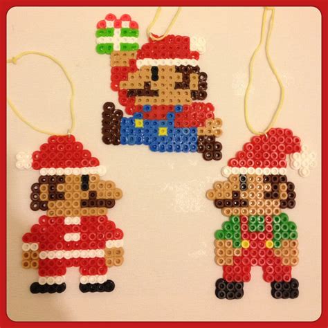 8 Bit Christmas Super Mario Geek Christmas Christmas Bead Christmas