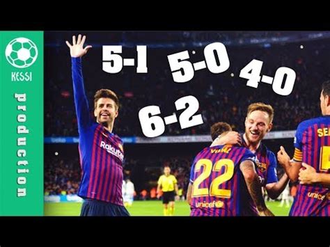 Check out the recent form of real madrid and barcelona. Barcelona DESTROY Real Madrid All Goals (5-0 5-1 6-2 4-0 3 ...