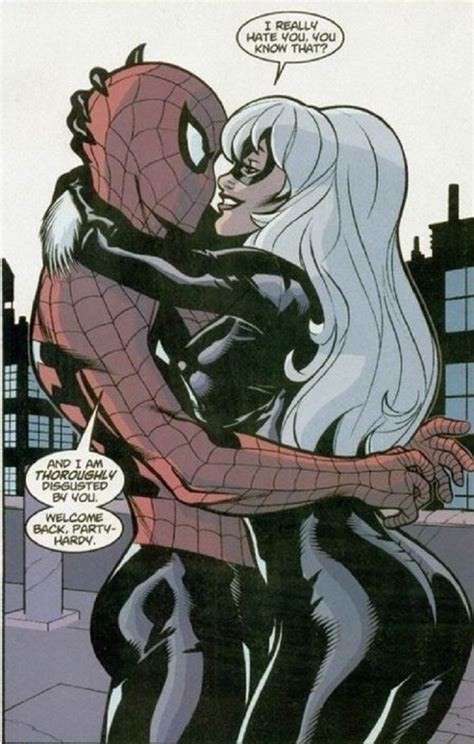 Black Cat And Spiderman Haha I Kinda Guiltily Love This Superhero