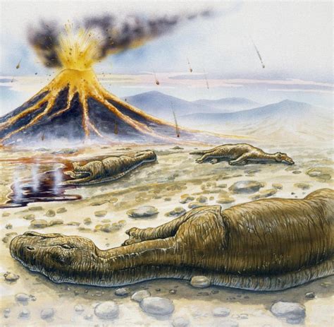 Dinosaurier Sterben Schockwelle Ließ Vulkane Jahrtausendelang Feuer
