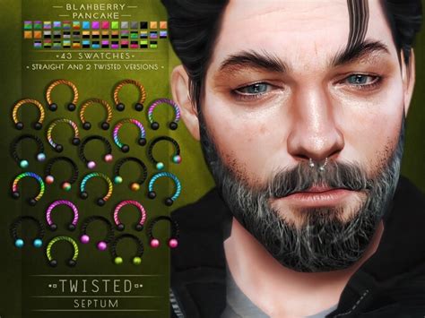 Twisted Septums Nose And Lip Rings At Blahberry Pancake Sims 4 Updates