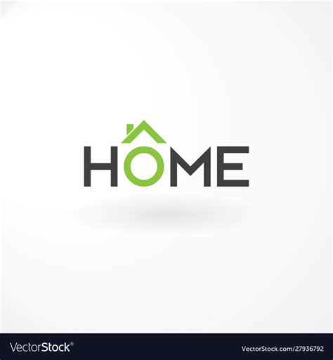 Logo Wordmark With Combination Letter Home Vector Image