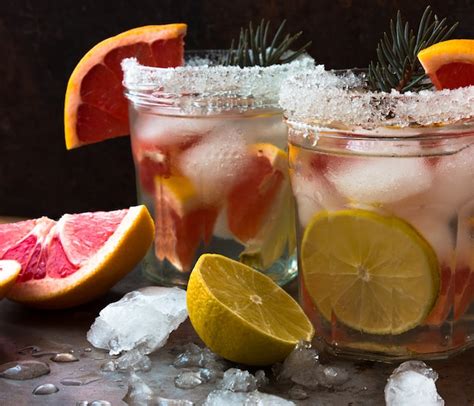 Premium Photo Infused Detox Water With Grapefruit And Rosemary In