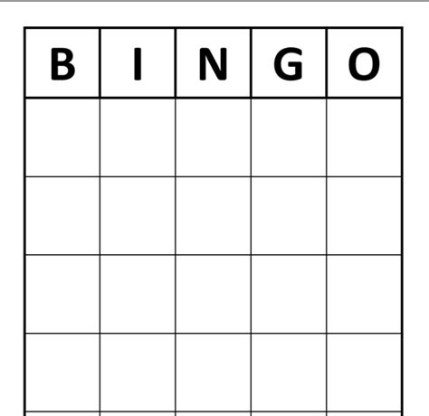 The Blank Custom Bingo Card Template Bingo Blog