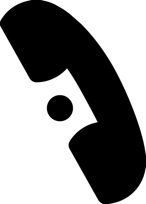 Auricular Of A Telephone With A Dot Interface Symbol Svg Png Icon Free