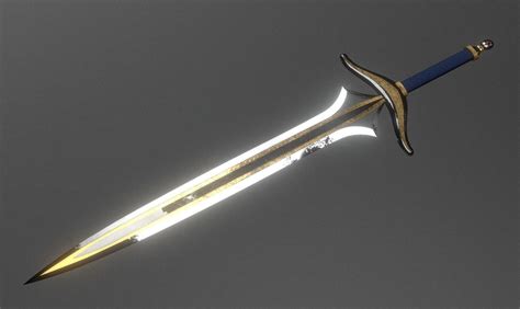 3d Model Holy Sword Vr Ar Low Poly Cgtrader
