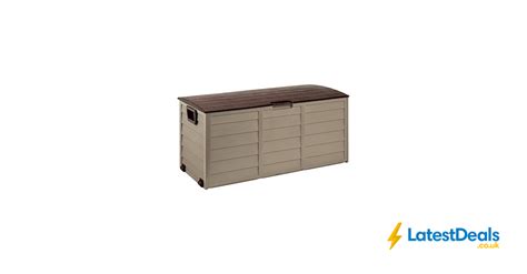 Outdoor Garden Storage Lockable Utility Tool Chest Cushion Shed Box