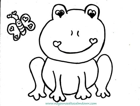 Cute Frog Valentines Day Coloring Page Free Printable Valentines
