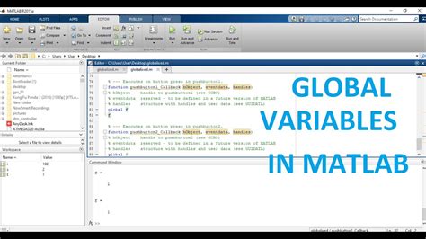 How To Use Global Variables In Matlab Declaration Of Global Variables