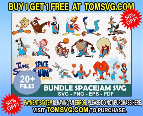 20 Files Bundle Space Jam Svg Space Jam Vector Catoon Svg Etsy Canada