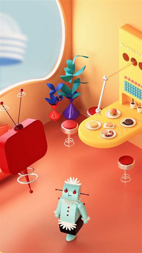 The Jetsons Living Room — The Rooms Project On Behance In 2020 The