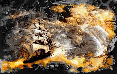 Wallpaper Landscape Painting White Ship Photoshop Water Red
