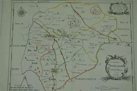 County Of Rutland England Map By Robert Modern 1695 England Map Map