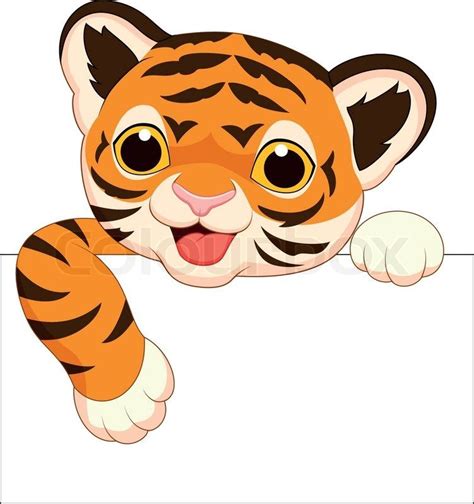 Cute Cartoon Cheetah Vector Of Vector Illustration Of Cute Tiger