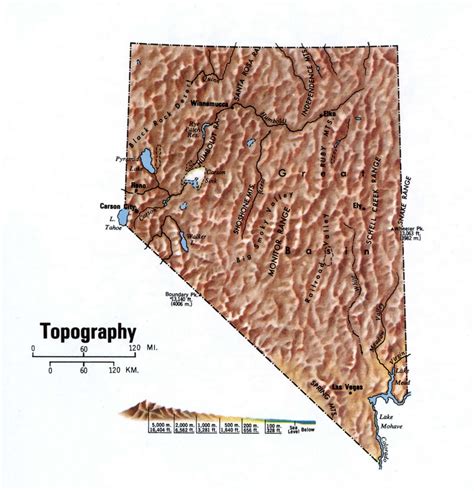 Nevada Physical Map And Nevada Topographic Map Vrogue Co