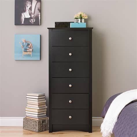 Tall Slim Black Dresser Amazon Com Black Sonoma Tall 6 Drawer Chest Furniture Decor Browse