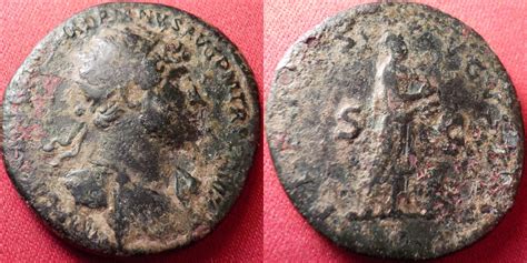 Hadrian Ae Orichalcum Dupondius 119 121 Ad Pietas Avgvsti Roman