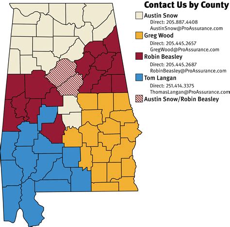 Alabama cities by map count.sort by name. ProAssurance.com : Treated Fairly