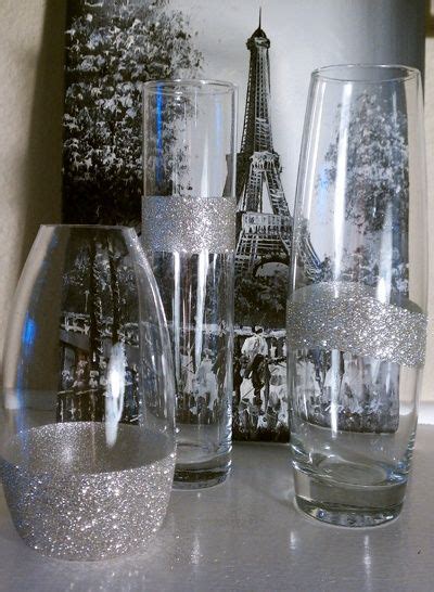 Diy Glitter Vases Found A Way To Get The Silver In The Centerpieces