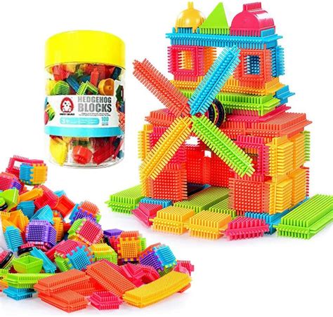 Bacivic Children Building Blocks Toy 100 Pcs Hedgehog Blocks Set
