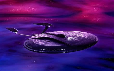 Purple Alien Illustration Star Trek Spaceship Artwork Nebula Hd