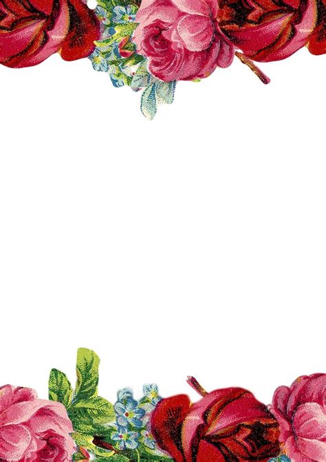 Watercolor Floral Border Paper Printable At Getdrawings Free Download