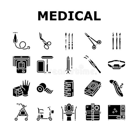 Medical Instrument And Equipment Icons Set Vector Stock Vector