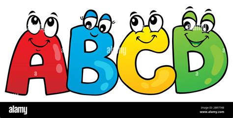 Cartoon Abcd Letters Theme 1 Picture Illustration Stock Photo Alamy