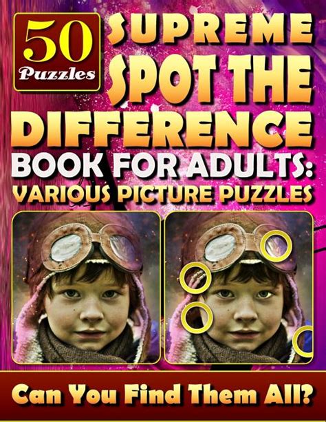 Supreme Spot The Difference Book For Adults Various