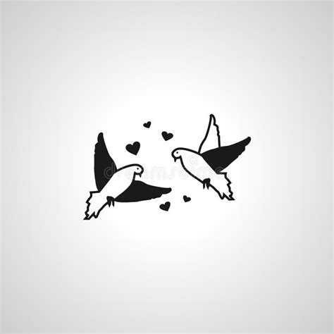 Doves With Heart Stock Vector Illustration Of Heart 33887307