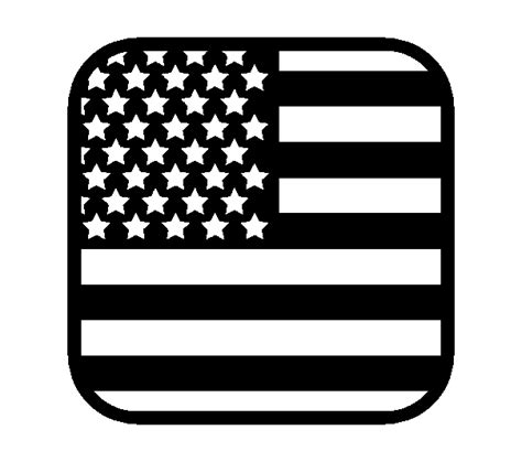 Usa Flag Clip Art Black And White